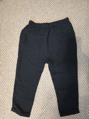 Zara Black Polka Dot Cropped Pants